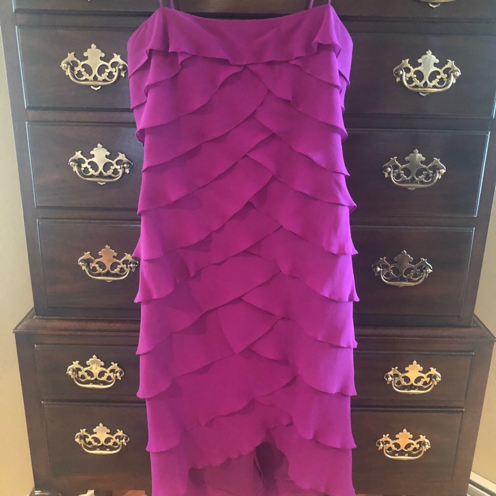 Tadashi Purple Ruffle Dress